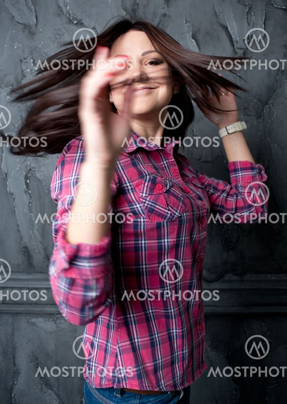 the young girl dances