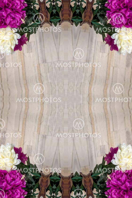 flowers , visual effect of a mirror,abstract color...