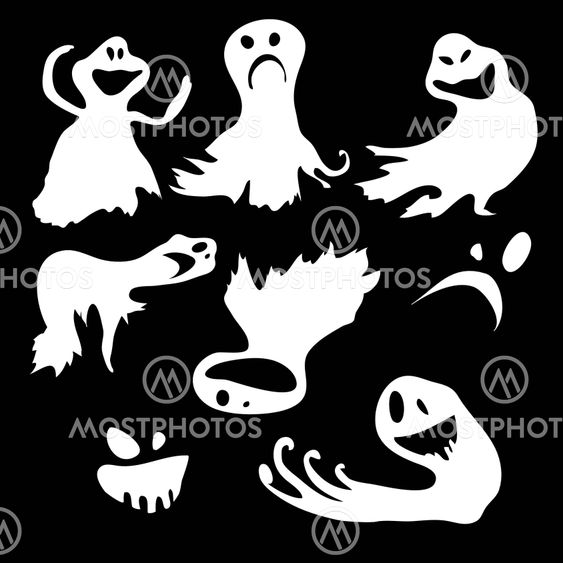 Scary.bvector wallpaper with flying ghosts