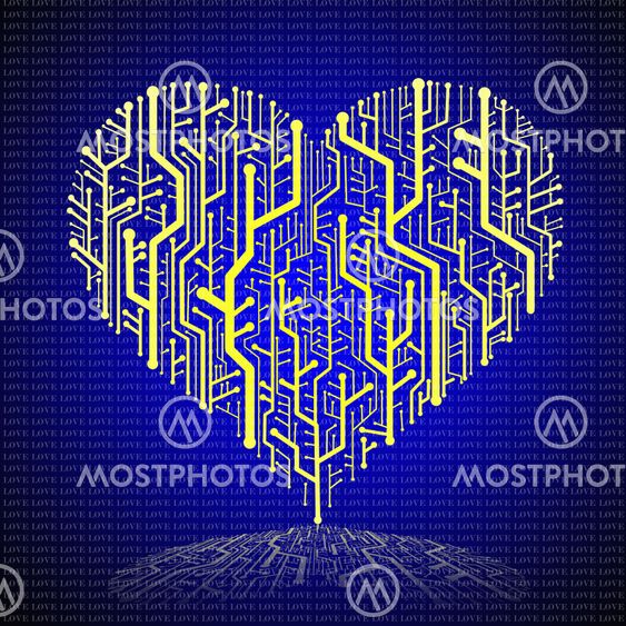 Circuit board in Heart shape