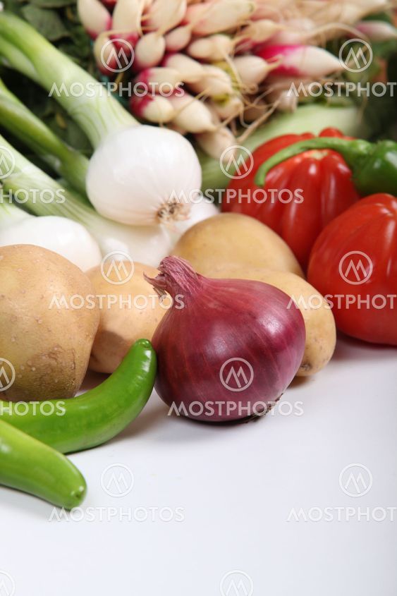 Variety of fresh clean vegetables