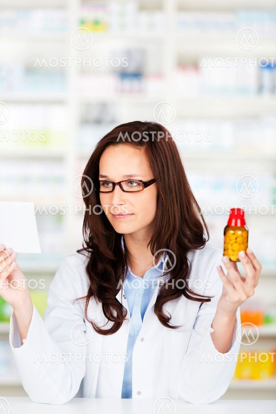 Beautiful pharmacist
