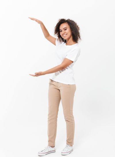 Full length of a happy young african woman