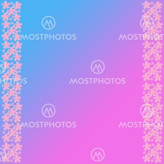 Flower frame of frame on background