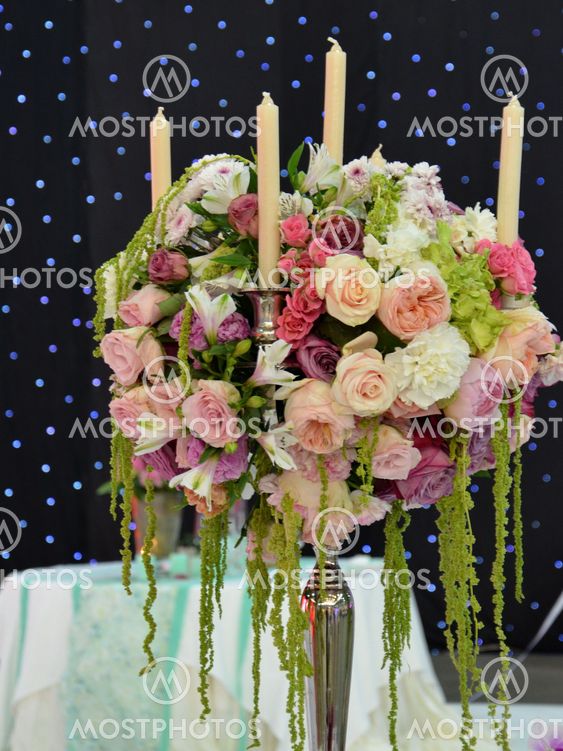 bouquet with candles