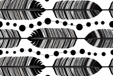 simple seamless pattern of black and gray bird feathers...