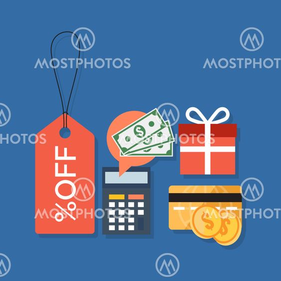 Discount concept. Flat design stylish.