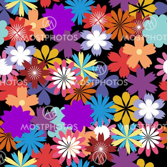 seamless background with flowers