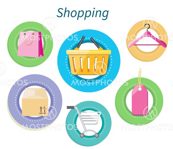 Shopping Consumerism Flat Design Style