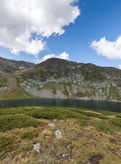 Summer view of The Kidney Lake, Rila Mountain, The Seven...