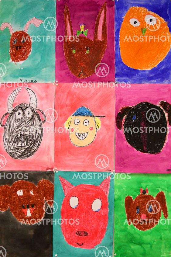 Paintings by school children