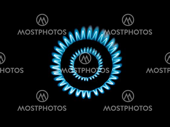 Gas burner flames