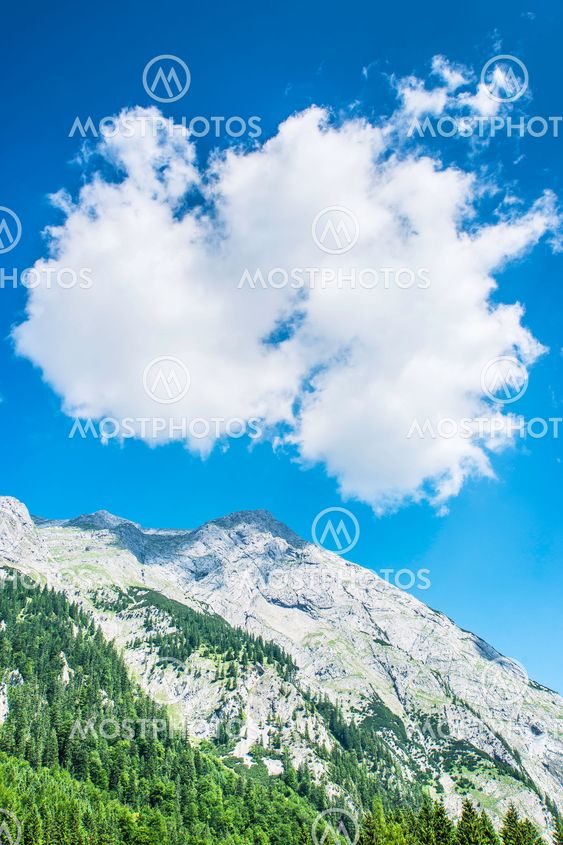 Mountain with cloud