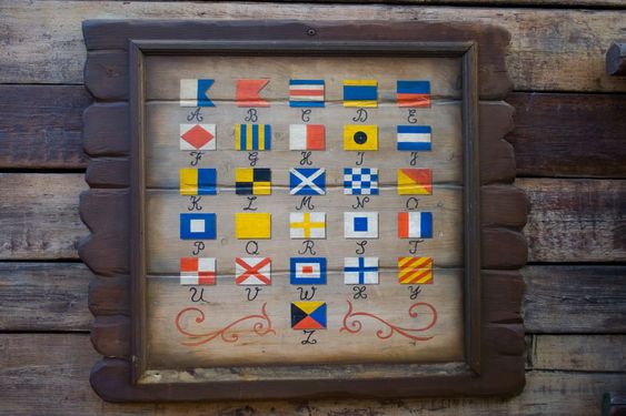 alphabet with flags