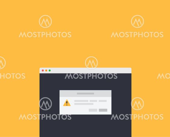 Web Page Message Exclamation Window