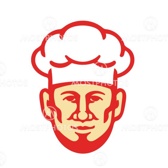 Chef Cook Beard Toque Hat Retro