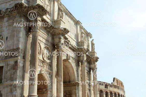 Arch of Constantine and Colosseum