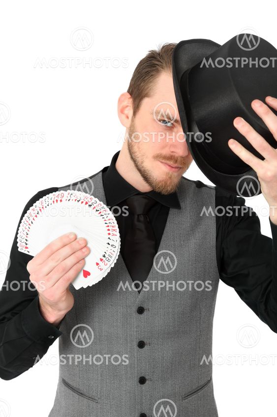 Magician with cards