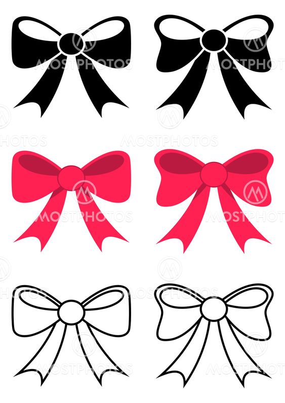 Black and red bows