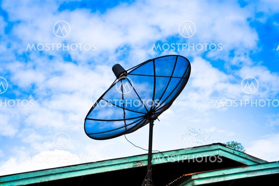 Satellite dish on the roof