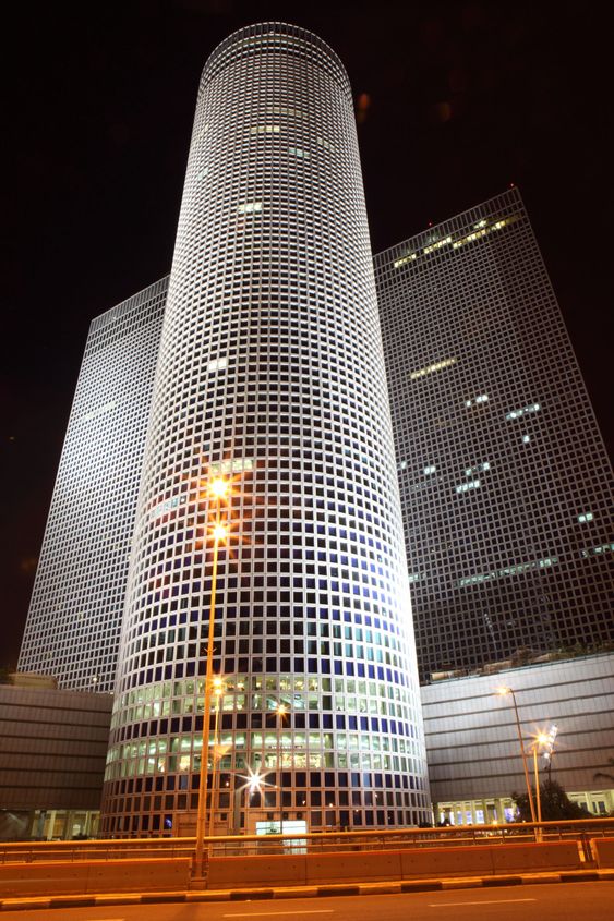 Skyskrapor i Tel Aviv center