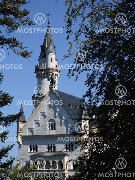 Castle Neuschwanstein - forest view