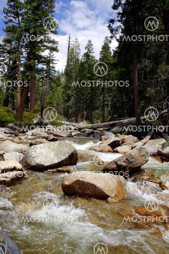 Granite river in northern california