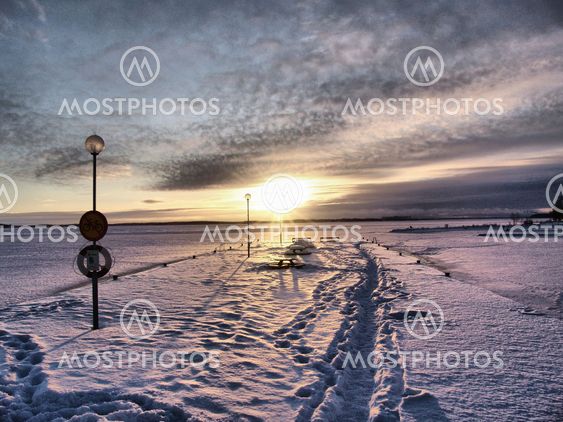 Sunset on Baltic sea