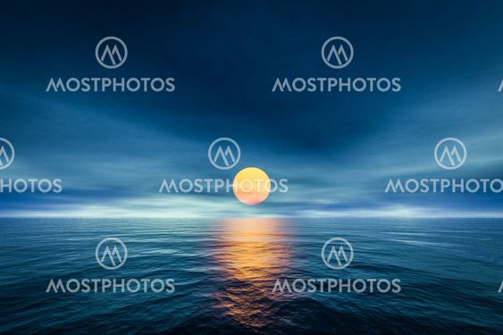 a sunset over the sea
