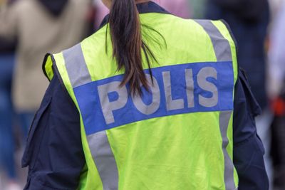Female Swedish Police Officer's Back