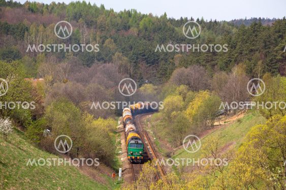 Freight diesel train