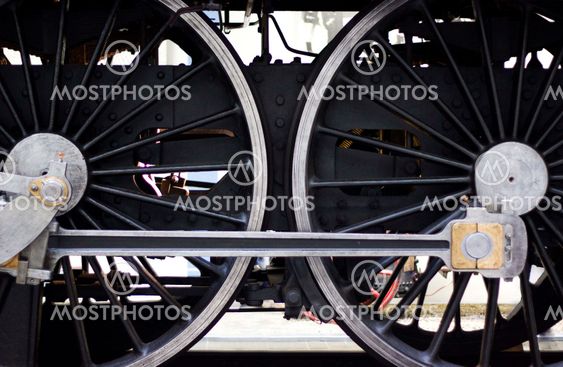 Wheels of old train