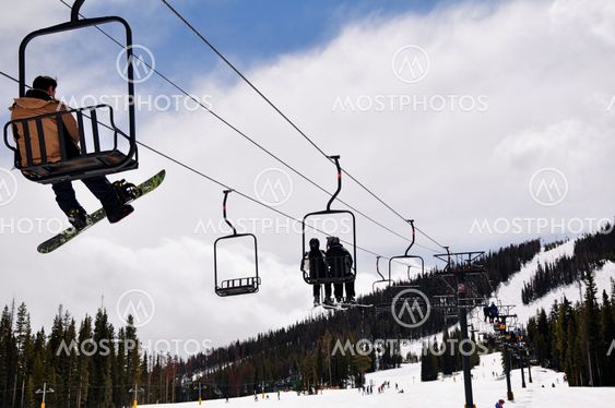 Skiers at Colorado Ski Resort