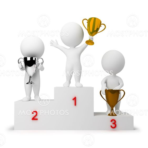 3d small people - rewarding of winners