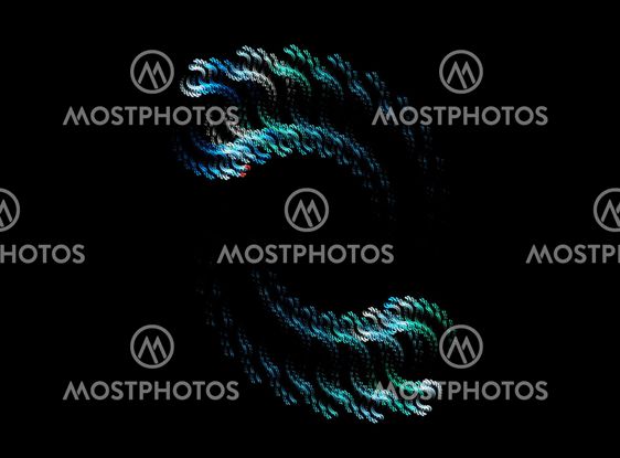 Abstract color blue spiral