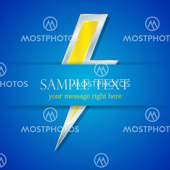 lightning bolt applique. Vector illustration