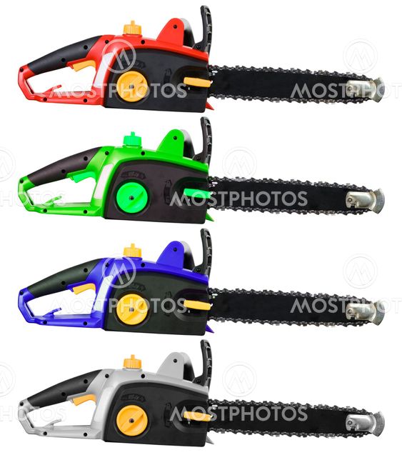 Chainsaw Set Isolated