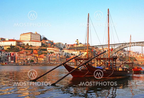 Portugal. Porto city. View of Douro river embankment