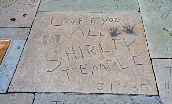 Shirley Temple's Handprints