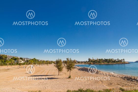 Beach at Glyfada, Athens in Greece
