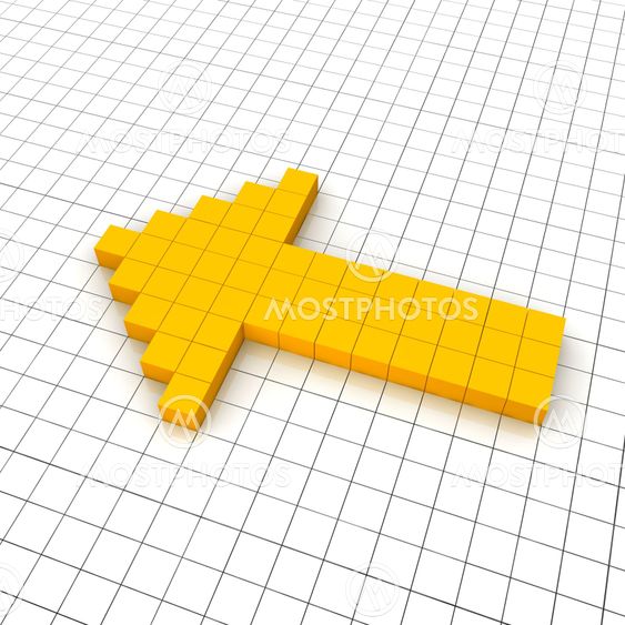 Left arrow 3d icon in grid