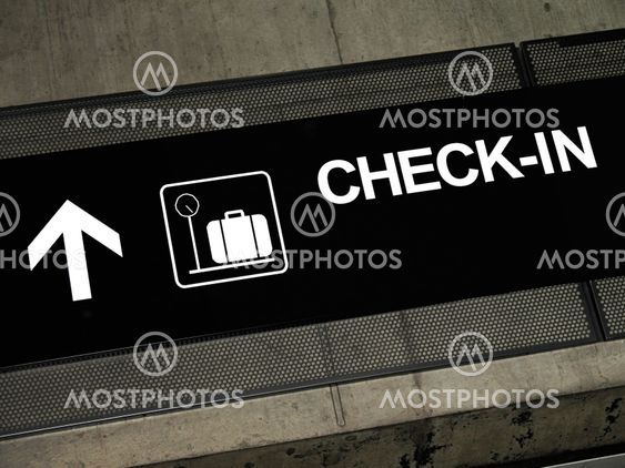 Airport signs - Check-in