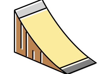 ramp skateboard sport color icon vector illustration