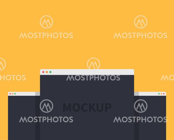 Mockup Web Page Window Design Style