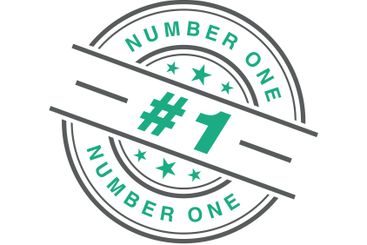 Number 1 Letter Rubber Stamp Vector Template