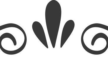 Elegant vintage flourish divider with swirls and a...