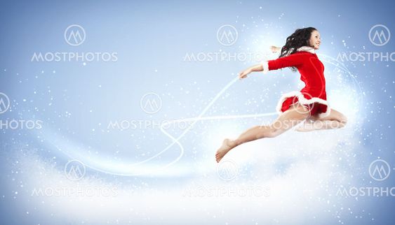 portrait of pretty snowgirl