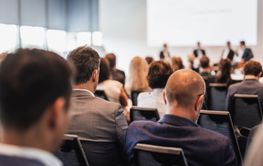 Interview and round table discussion at business...