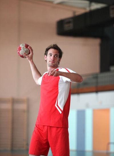 Man playing handball