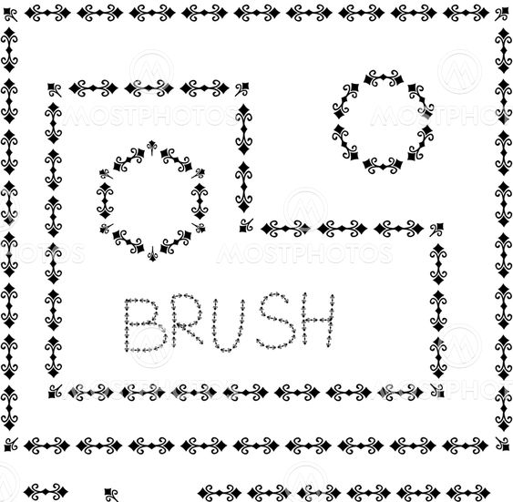 Pattern brush. Corner tiles
